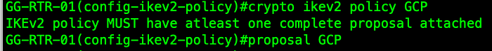 IKEv2 Policy