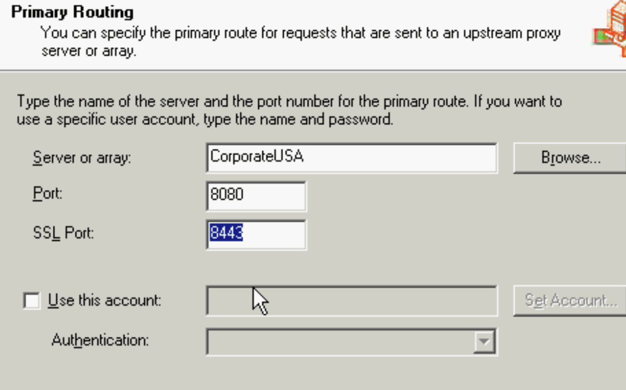 Primary routing