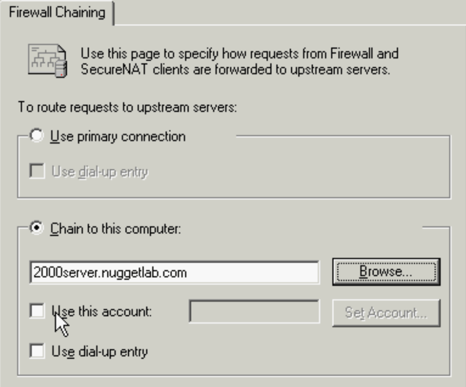 Firewall chaining
