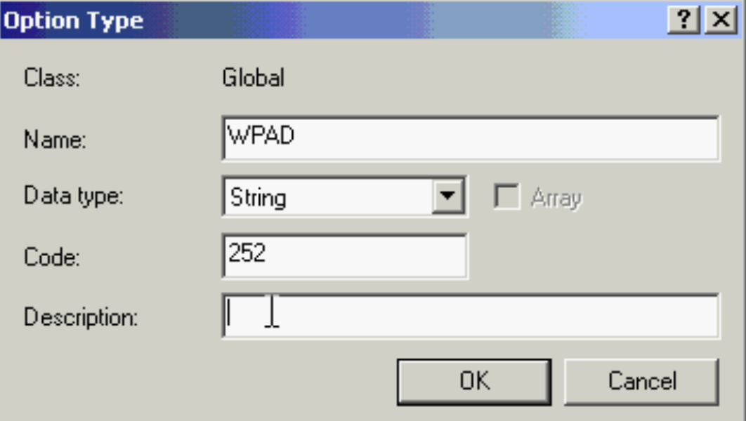 WPAD DHCP