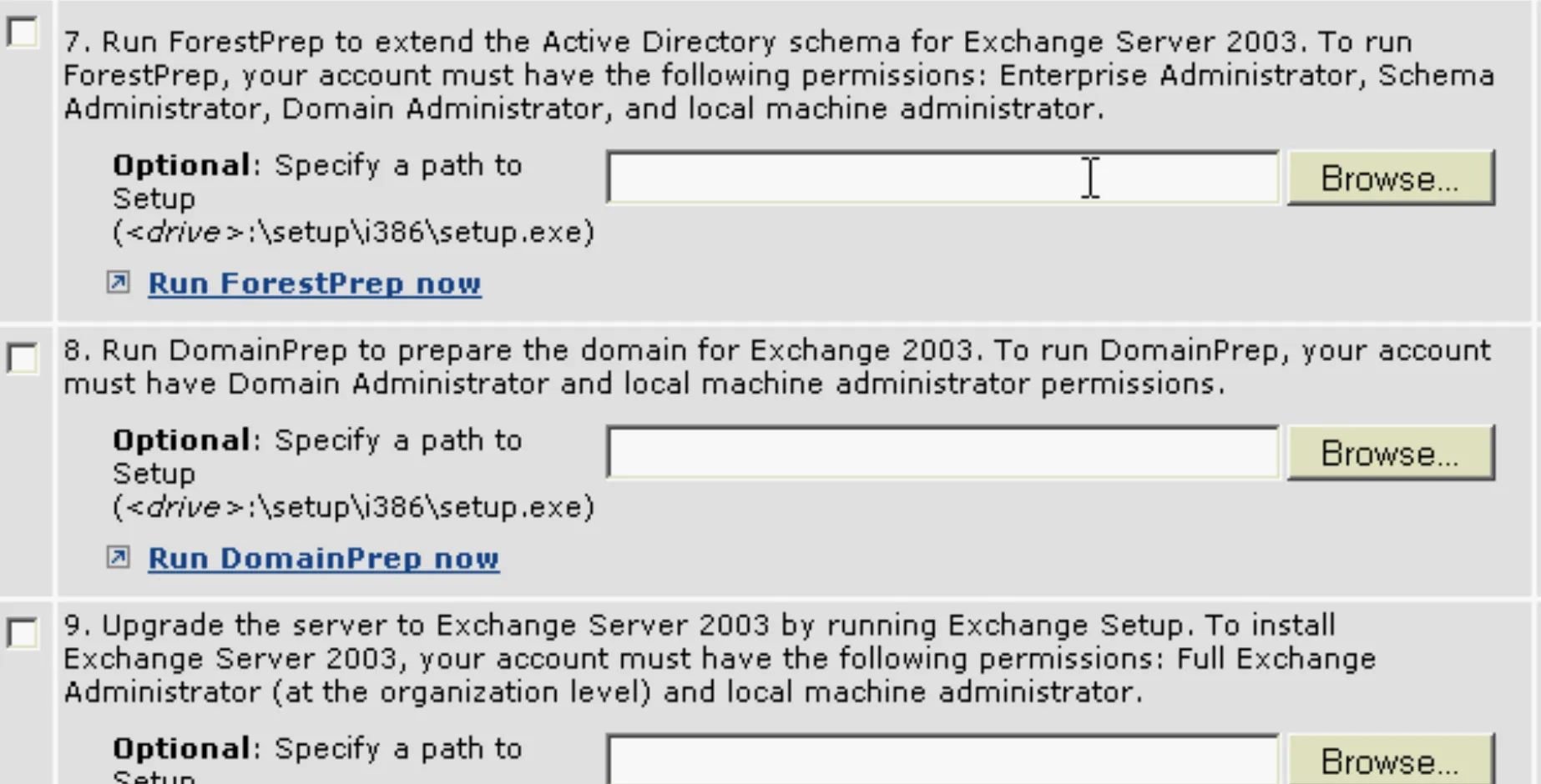 Upgrading from Exchange 2000