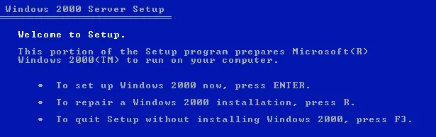 Windows 2000 Server Installation