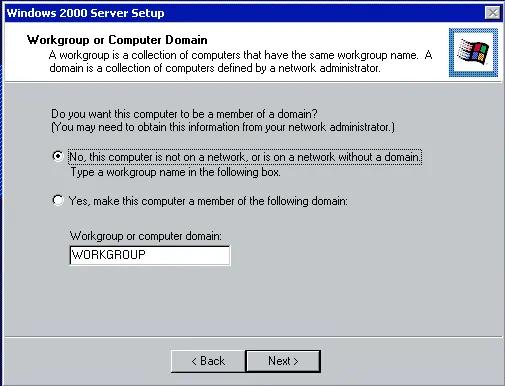 Windows 2000 Server Installation