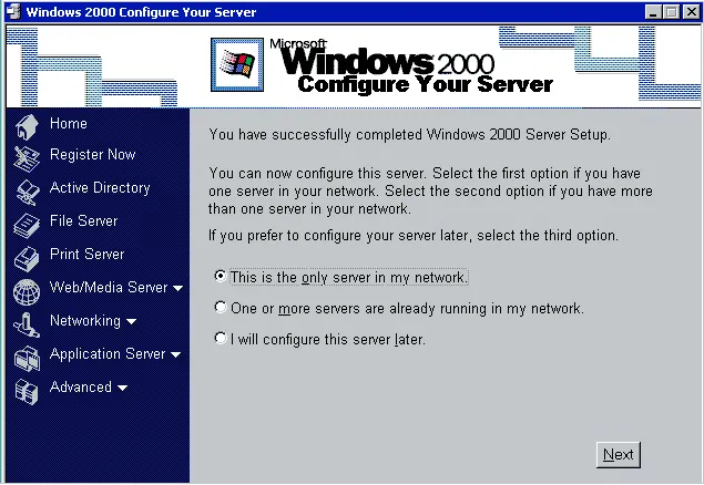 Windows 2000 Server Installation