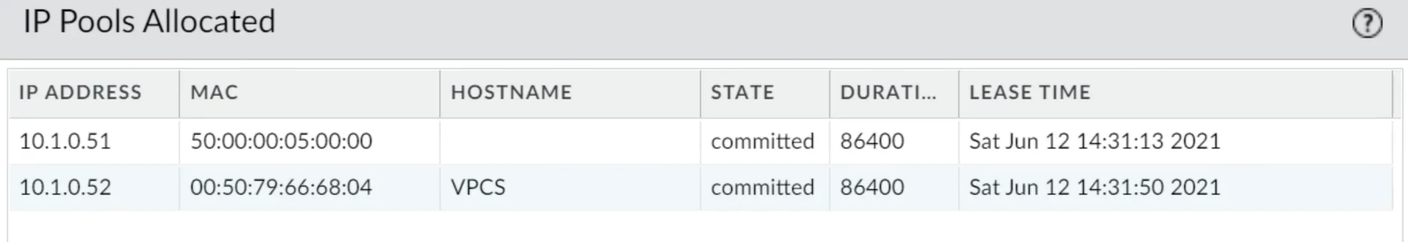 Palo Alto DHCP Allocation