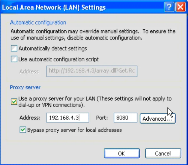 Local Area Network Settings