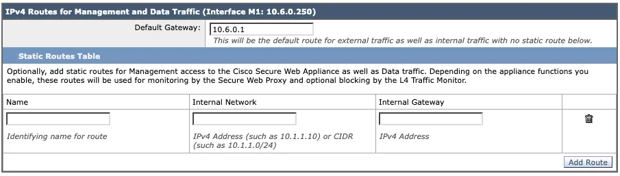 IPv4 Routes
