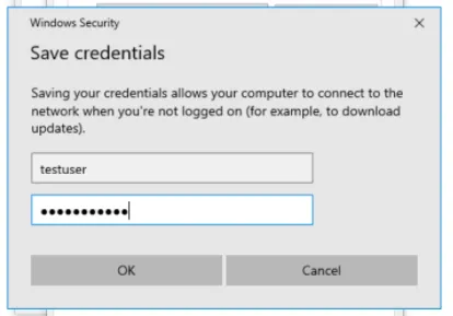 Save credentials