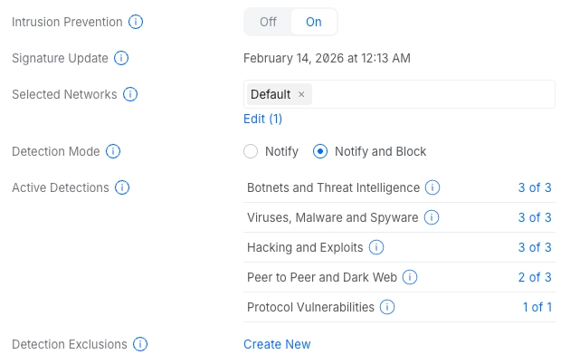 UniFi IDS/IPS Configuration